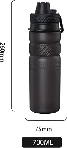 Collapsible Water Bottle 24oz, Foldable Travel Water Bottles, BPA-Free Leak-Proof Silicone Water Bottle for Cycling, Gym, Hiking, Outdoors (Grey) in Saudi Arabia