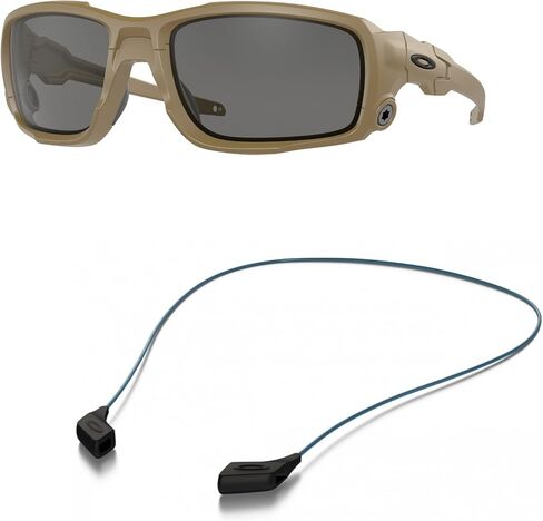 Oakley OO9329 Sunglasses Bundle: OO 9329 932904 Si Ballistic Shocktube Terrain and Large Blue leash Accessory kit in Saudi Arabia