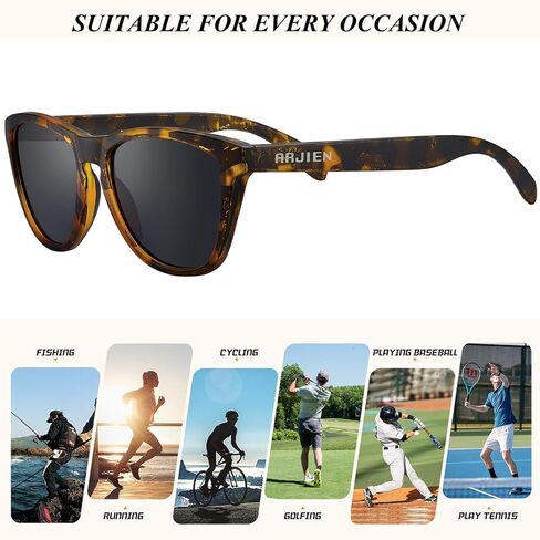 Arjien Square Polarized Sunglasses for Women Men, UV400 Protection, Ideal for Running Golf Driving, Travel Beach Essentials in Saudi Arabia