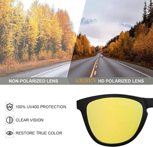 Arjien Square Polarized Sunglasses for Women Men, UV400 Protection, Ideal for Running Golf Driving, Travel Beach Essentials in Saudi Arabia