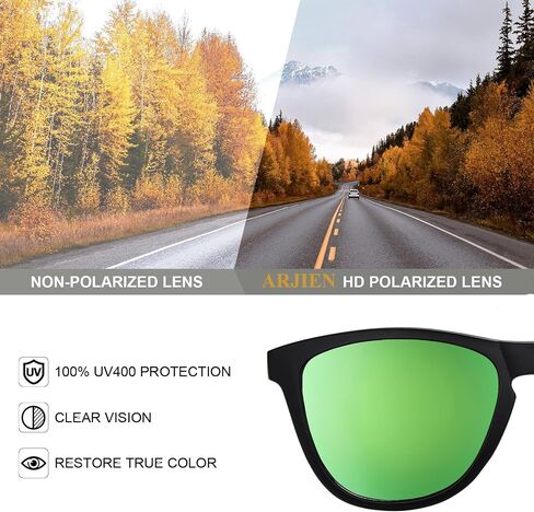 Arjien Square Polarized Sunglasses for Women Men, UV400 Protection, Ideal for Running Golf Driving, Travel Beach Essentials in Saudi Arabia