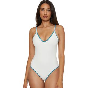 Lucky Brand Women's Marbella One Piece Swimsuit ، بدلات للاستحمام القابلة للتعديل in Kuwait