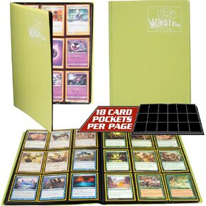 Monster Binder - ألبوم بطاقات تجارية من 9 جيوب - أزرق غير لامع (جيب مضاد للسرقة يحمل أكثر من 360 بطاقة) in Kuwait