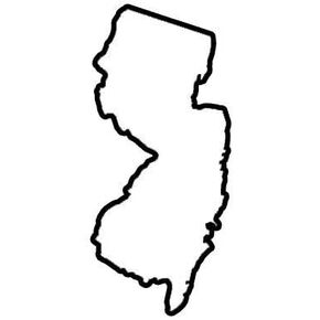 New Jersey Shaped Sticker Self Adhesive Vinyl Decal NJ 5" Bumper Locker Laptop Window - Sticks to Any Surface in Saudi Arabia