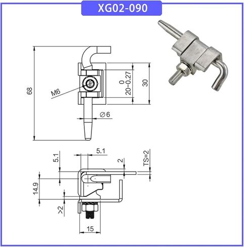 304 XG02-090 مفصلات من الفولاذ المقاوم للصدأ قابلة للفصل 1pcs in Saudi Arabia
