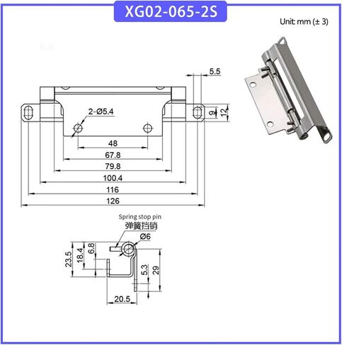 مفصلات الفولاذ المقاوم للصدأ XG02-065-1S XG02-065-2S XG02-065-3S 1PCS (XG02-065-2S) in Saudi Arabia