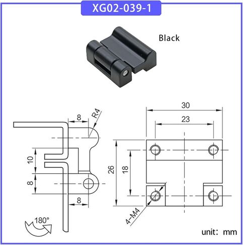 زنك سبيكة صغيرة مفصلية XG02-039-1 XG02-039-2 1PCS (XG02-039-1-Black) in Saudi Arabia