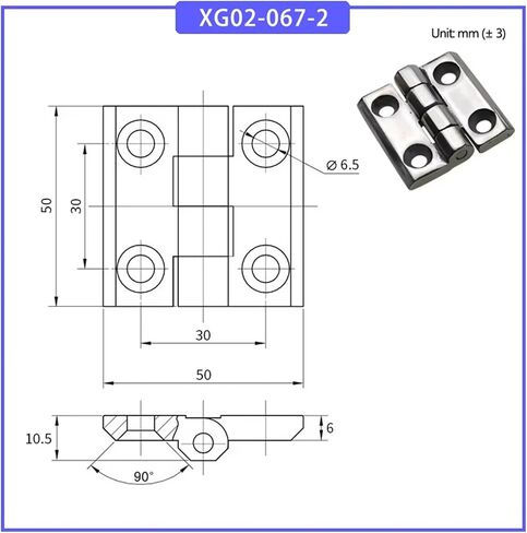 304 Stainless Steel Folding Hardware Hinge Oven Distribution Box Cabinet Door 1Pcs(XG02-067-2-Small) in Saudi Arabia