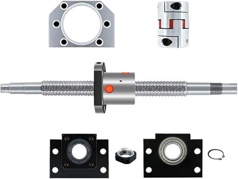 SFU1605 16mm Rolled Ballscrew Set 300mm 1500mm+BKBF12 Support + DSG16H Nut Housing+LF Flexible Coupling(600mm) in Kuwait