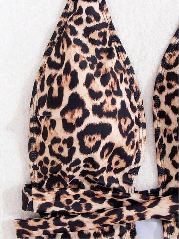 Wdirara Women's Leopard اطبع قطعة واحدة من ملابس السباحة الشاطئ الصيفي in Kuwait