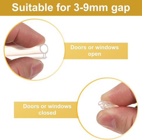 PATIKIL Window Weather Stripping Door Seal, 1/4" Wide Bulb Bubble Kerf Mount Silicone Rubber Weatherstrip Seal for Door Frame Window (10 m/33 ft, White) in Saudi Arabia