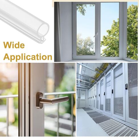 PATIKIL Window Weather Stripping Door Seal, 1/4" Wide Bulb Bubble Kerf Mount Silicone Rubber Weatherstrip Seal for Door Frame Window (10 m/33 ft, White) in Saudi Arabia