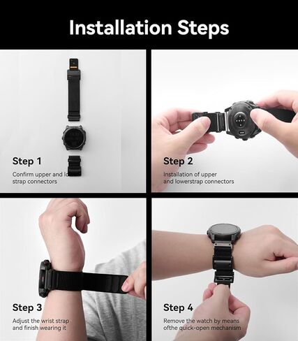 Aulumu C11 لـ Garmin Watch Band 26mm | ماج بوكلي النحيف الفرقة | ذاكرة سريعة الإصدار | جديلة نايلون المخملية | قفل مغناطيسي من الفولاذ المقاوم للصدأ in Kuwait