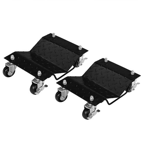 Car Dolly Set of 4, 6000LBS Capacity Wheel Dolly, Heavy Duty Vehicle Dolly Upgraded, Steel Tire Skates with Brakes, 4pcs in Saudi Arabia