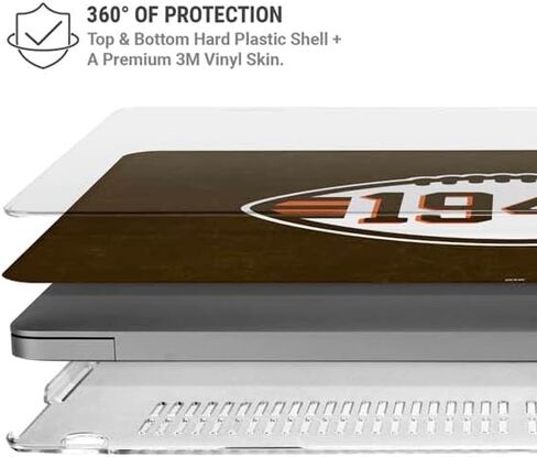 Skinit Case + Skin Compatible with MacBook Pro 14in (2021) - Officially Licensed NFL Cleveland Browns Alternate Distressed Design in Saudi Arabia