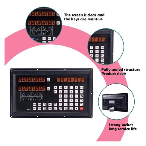 NS-2V-3V-4V 2/3/4 axis Embedded DRO Digital readout TTL AC90-260V Linear Scale Encoder for Gantry Milling Machine Boring Machine(NS-4V DRO) in Saudi Arabia