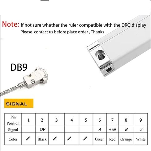 5UM SLIT LINER SCALE SENTER SENSOR 0.005 مم تشفير للمخرطة DIGITAL DRO مخرطة أدوات KA500 (KA-500-520MM) in Kuwait