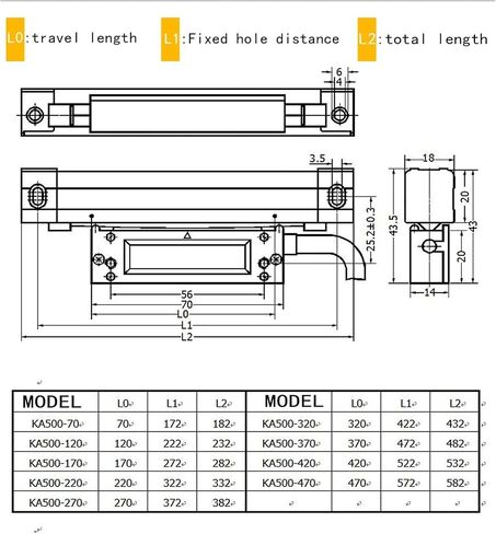 5UM SLIT LINER SCALE SENTER SENSOR 0.005 مم تشفير للمخرطة DIGITAL DRO مخرطة أدوات KA500 (KA-500-520MM) in Kuwait