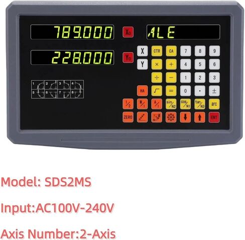 SDS2MS 2 Axis Dro Kit Milling Display Grider Digital Display مع 2PCS 5UM PONTICAL RADER SCALE SCISER (5UM DRO KIT) in Saudi Arabia