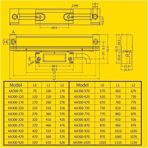 1μm High-Precision Linear Scale 470 520 570 620 670 720 770 820mm Sensor 0.005mm Linear Encoder Optical Encoder Ruler Sensor(Travel Length 720mm) in Saudi Arabia