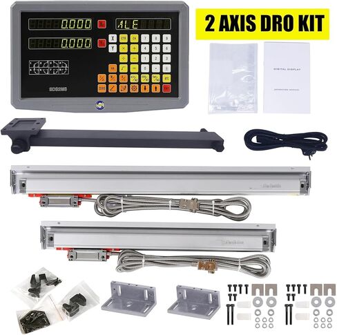 SDS2MS Lathe Milling DRO Set 2 Axis Digital Readout KA300 Linear Scale TTL 0.005mm KA-300 Optical Encoder Ruler 70mm-1020mm(SDS2MS DRO) in Saudi Arabia