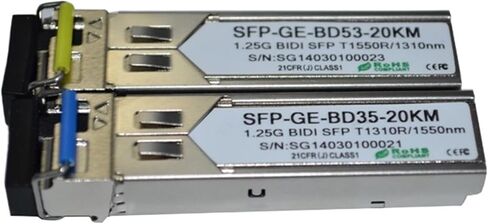 5pairs كثيرا! ألياف واحدة SFP 1.25G WDM SFP 20km SC/LC Connector 1310/1550NM DOM in Saudi Arabia