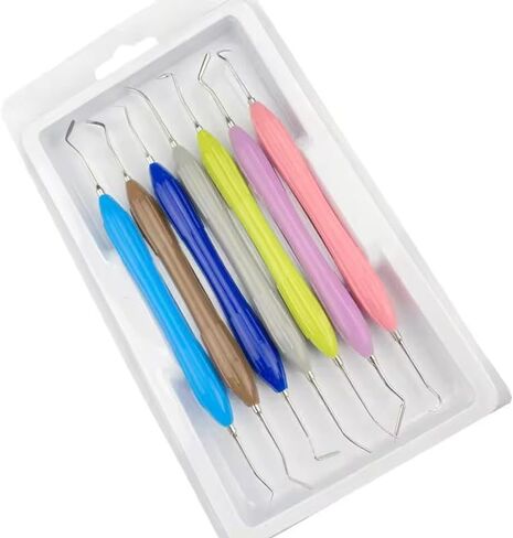 Composite Resin Filling Spatula Kit for Aesthetic Dentistry 7 Pcs, Multicolour in Saudi Arabia