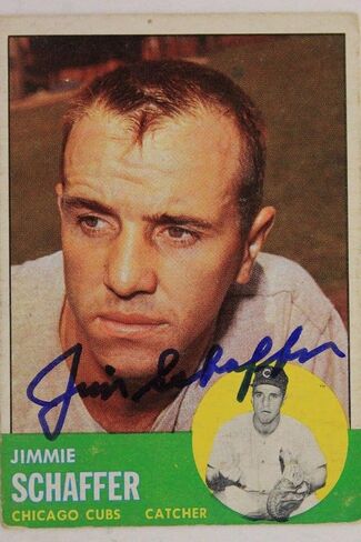Jimmie Schaffer Autographed 1963 Topps #81 Signed Card Chiacgo Cubs 17G - Baseball Slabbed Autographed Cards in Saudi Arabia