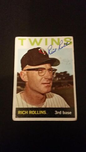 Rich Rollins Twins 1964 Topps #270 Indians Authentic Signed Autograph FB15 - Autographed Baseball Cards in Saudi Arabia