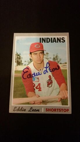 Eddie Lean Indians 1970 Topps #292 Yankees Authentic توقيع توقيع FB15 - بطاقات البيسبول الموقعة in Saudi Arabia