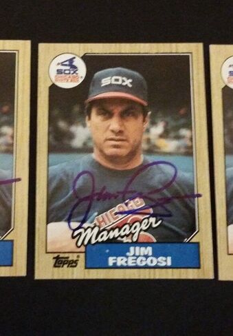 Jim Fregosi Sox 1987 Topps #318 Angels Signed Authentic Autograph JA15 - Autographed Baseball Cards in Saudi Arabia