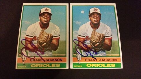 Grant Jackson Orioles 1976 Topps #233 Phillies وقعت توقيعه الأصيل FB15 - بطاقات البيسبول الموقعة in Saudi Arabia