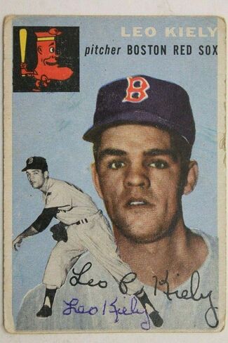 Leo Kiely Boston Sox (d.1984) Autographed 1954 Topps #171 Signed RARE Card - Baseball Slabbed Autographed Cards in Saudi Arabia