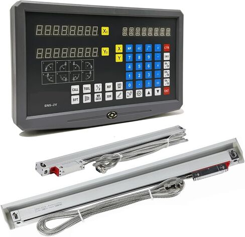 SNS-2V 2 AXIS DRO KIT MILLING GRIDER DIGITAL DISTRED مع 2PCS 5UM PORTICAL RACERER SCALE SCALER (SNS-2V) in Kuwait