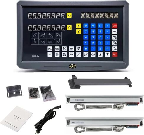 SNS-2V 2 AXIS DRO KIT MILLING GRIDER DIGITAL DISTRED مع 2PCS 5UM PORTICAL RACERER SCALE SCALER (SNS-2V) in Kuwait