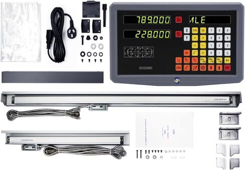 2 Axis DRO Kit SDS2-2MS Set LCD Digital Readout KA-300 KA-500 Glass Linear Scale Encoders for Lathe Grinder Milling(DRO-KA300-KA500) in Saudi Arabia