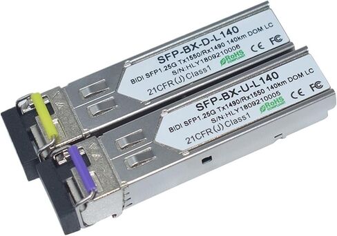 أحادي الألياف 1000-BX WDM Transceiver 1.25g 1490nm/1550nm 140km SFP LC (2pairs) in Saudi Arabia