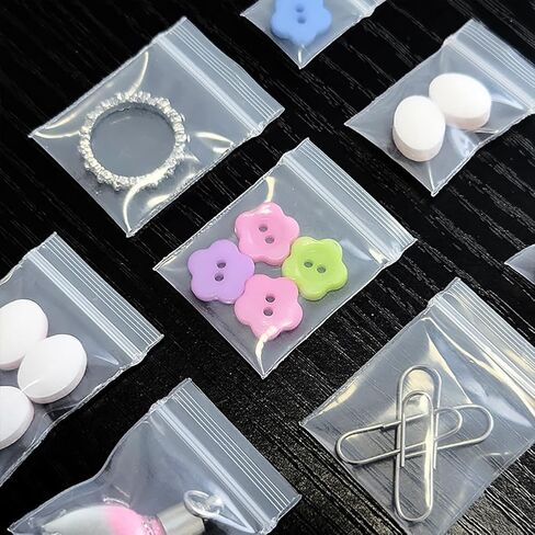 200 pcs بلاستيك صغير أكياس صافية الأكياس ذاتية القفل الشفافة أكياس قفل الرمز البريدي الصغيرة قابلة للاستيلاء على أكياس صغيرة العناصر القابلة لإعادة الاستخدام للخرز المجوهرات 4x6cm in Saudi Arabia