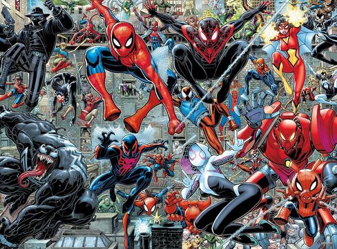 Buffalo Games - Silver Select - Marvel - Spider-Verse - أحجية الصور المقطوعة 1000 قطعة للبالغين، ألغاز تحدي مثالية ليالي الألعاب - الحجم النهائي 26.75 × 19.75 in Saudi Arabia