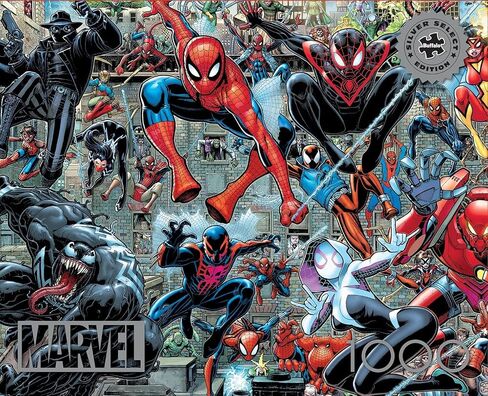 Buffalo Games - Silver Select - Marvel - Spider-Verse - أحجية الصور المقطوعة 1000 قطعة للبالغين، ألغاز تحدي مثالية ليالي الألعاب - الحجم النهائي 26.75 × 19.75 in Saudi Arabia