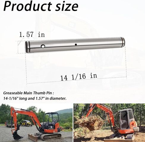 دبوس الإبهام الرئيسي القابل للشفرة متوافق مع Kubota KX121 KX91 KX71 KX033-4 KX040-4 U35 (استبدل #77700-00482 ، 70091-00167) in Saudi Arabia