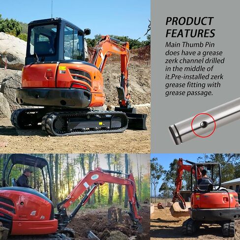 دبوس الإبهام الرئيسي القابل للشفرة متوافق مع Kubota KX121 KX91 KX71 KX033-4 KX040-4 U35 (استبدل #77700-00482 ، 70091-00167) in Saudi Arabia