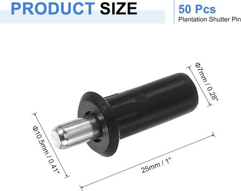 دبابيس إصلاح مصراع Uxcell 50pcs ، دبابيس الإصلاح المزرعة المحملة زنبرك دبابيس دبابيس مصراع مزرعة مصراع الدبابيس الدبابيس للنوافذ ، الأسود (1 × 0.46 × 0.31 بوصة) in Saudi Arabia