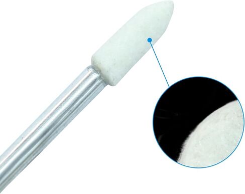 24 Pcs 3 * 3mm Wool Felt Polishing Bits, Cylindrical Buffing Wheels, 1/8 Inch Shank Drill Burrs for Rotary Tool Accessories/Jewelry Polishing in Saudi Arabia