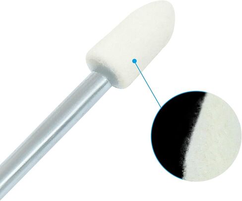 24 Pcs 3 * 3mm Wool Felt Polishing Bits, Cylindrical Buffing Wheels, 1/8 Inch Shank Drill Burrs for Rotary Tool Accessories/Jewelry Polishing in Saudi Arabia