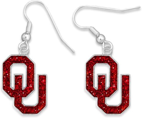 Oklahoma sooners لعبة يوم Glitter Earrings Mift Jewelry Gifted OU in Saudi Arabia