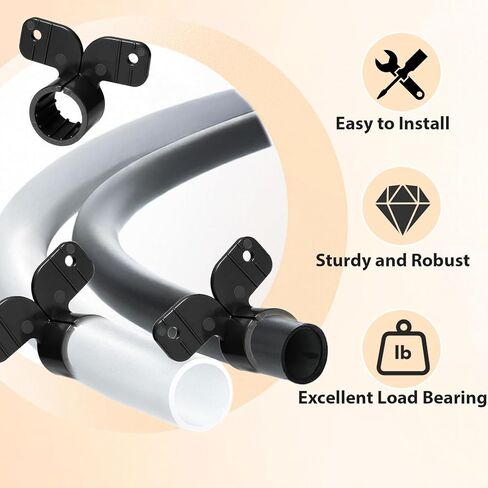 60 Pack 3/4 Inch Pex Suspension Clamp, Plastic Pex Clamps Butterfly Style Pipe Clips for Copper, Cpvc Piping Systems, Black Pipe Supports in Saudi Arabia