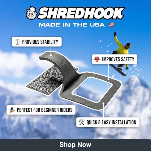 The SHREDHOOK Snowboard Hook w/Stomp Pad - Experience Stability When not Engaged in The Rear Snowboard Binding. This Gives The Rider Added Control While Getting Off Lifts and Traversing The Mountain. in Saudi Arabia