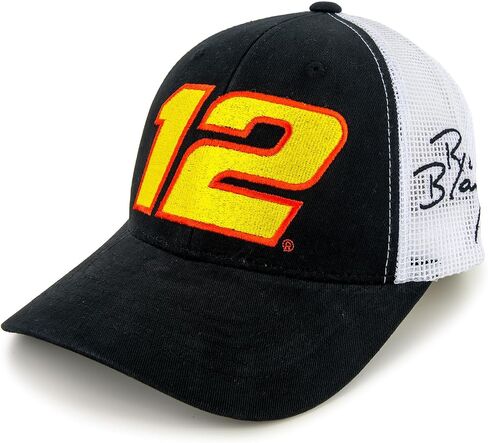 Ryan Blaney Black #12 Mesh NASCAR Hat Black/White in Saudi Arabia