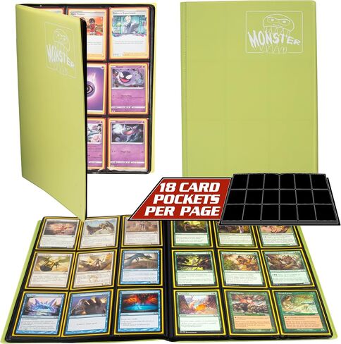 Monster Binder - ألبوم بطاقات تجارية من 9 جيوب - أزرق غير لامع (جيب مضاد للسرقة يحمل أكثر من 360 بطاقة) in Saudi Arabia
